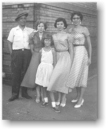 George, Harriet, Penny, Margaret, and Antoinette Pappas (1953)